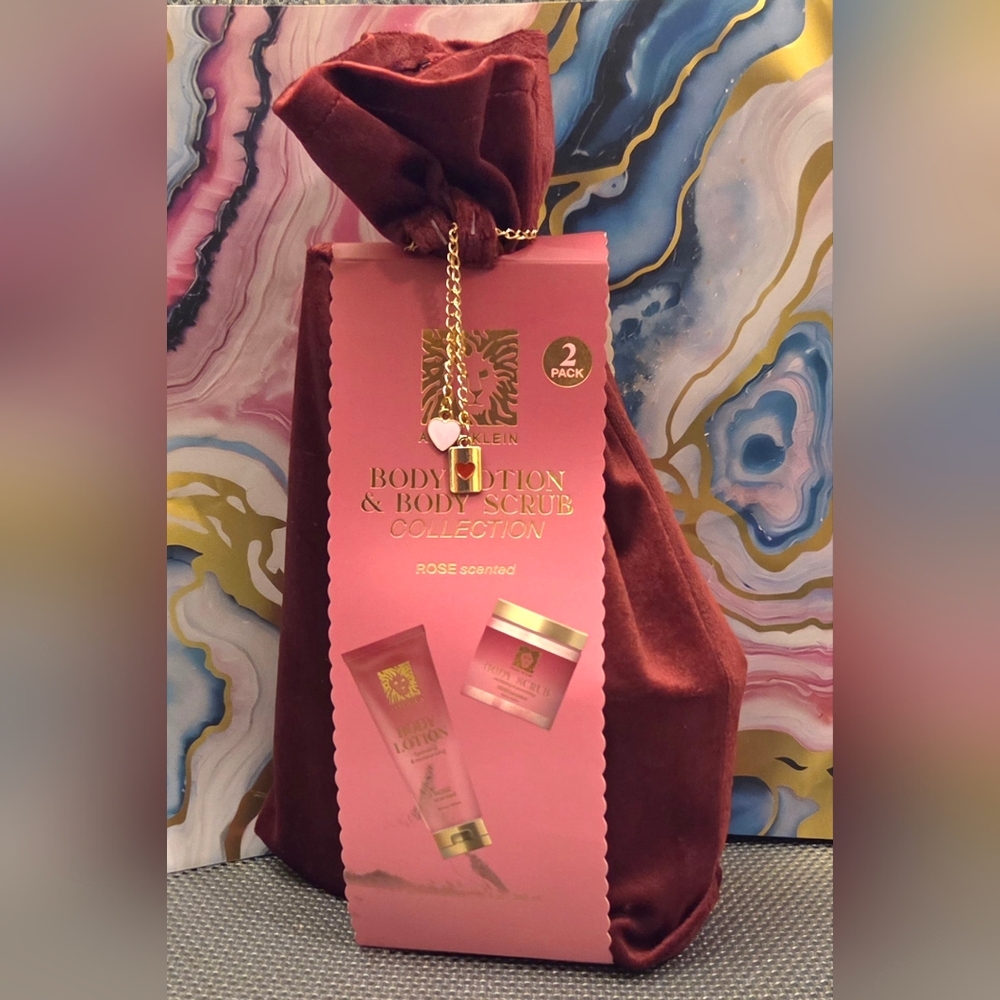 Anne Klein Rose Scented Body Lotion & Scrub Set